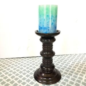 Pottery Barn Pillar Candle Holder Oil Rubbed Bronze